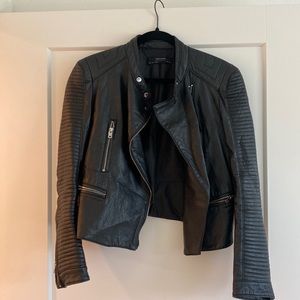 Zara leather jacket L